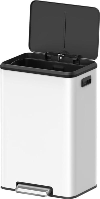 Vuilnisemmer keuken 40 liter afvalemmer met deksel softclose - pedaalbak wit LTB541W4002 pedaalemmer 50 liter