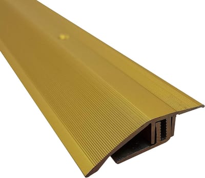 Ufitec profielsysteem voor parket- en laminaatvloeren - voor bedekkingshoogtes van 7-16 mm - vele kleuren leverbaar (Niveauuitgelijkingsprofiel | 90 cm lang, Goud)