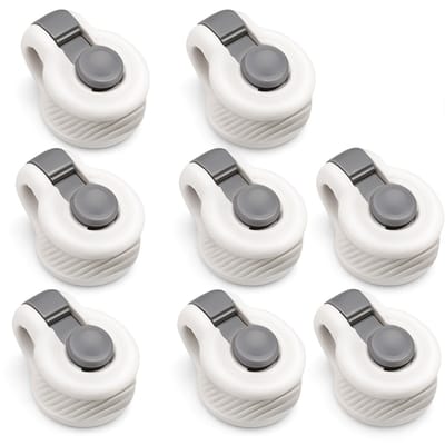 Stevige Dekbed clips - 8 stuks - Laken - Spanners - Clips - Klemmen - Voor 1/2 persoons dekbed overtrekken - Grijs - Luft - Dekbedclips
