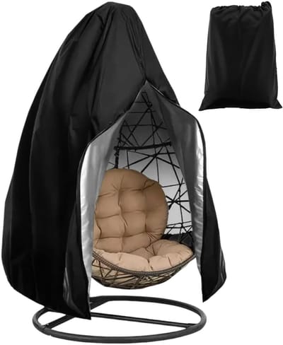 Dailygoods- Hangstoelhoes Waterdicht - Afdekzeil 210D Oxford-stof - Beschermhoes voor Hangstoel - Schommelstoel - 190 x 115 cm - Duurzaam Materiaal
