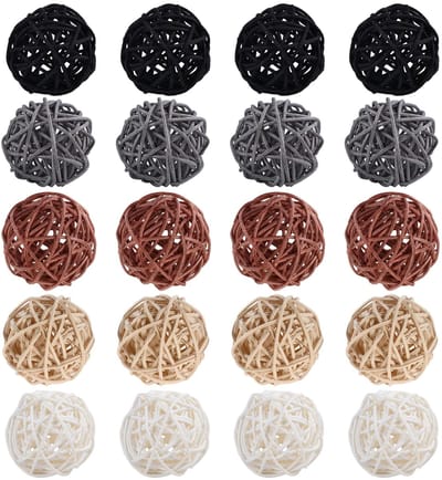 Rieten Rotan Ballen Rotan Ballen Rieten Decoratieve Ballen Rotan Rieten Rotan Bal Ballen 3cm Diy Ambachten, Bloem Decoratie Woonkamer Bruiloft Partij Decoratie