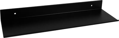 QUVIO Wandplank - Muurplank - Planchet - Wandrekje - Wandplankje - Wandrek - Zwevend - Industrieel - Metaal - Zwart - 40 cm