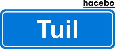 Hacebo - Plaatsnaam Sticker - 29x10 CM - Tuil sticker - Verkeersborden sticker - grappige cadeaus - Tuil