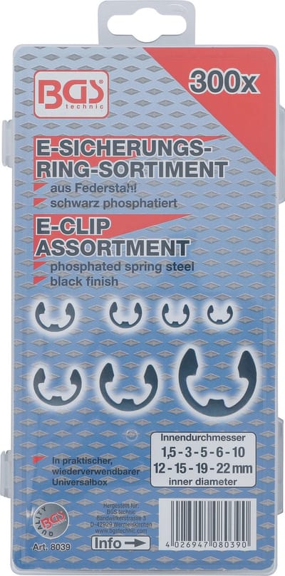 Borgringen 300-delig 1.5 mm tot 22 mm - BGS8039