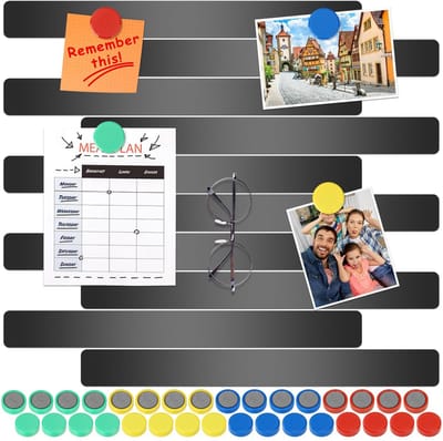 Dailygoods - Memo Bord met 10 Stuks Zelfklevende Magneten voor Kantoor en Thuisgebruik