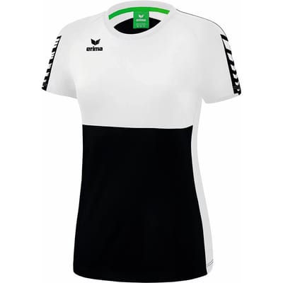 Erima Six Wings T-Shirt Dames - Wit / Zwart | Maat: 36