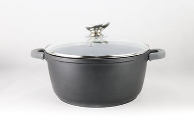 Cheffinger Braadpan met Deksel - 24cm - Zwart