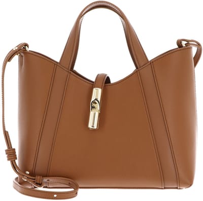 FURLA Leren shopper Goccia Tote Bag Brandy Lichtbruin