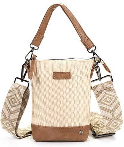 Naturel telefoon / schoudertasje Posadas | schouderband | verstelbaar | Imdutch | modetrend |