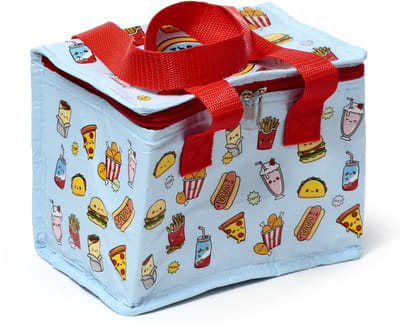 Puckator Kleine lunch koeltas - Food Kingdom print - 20 x 15 x 14 cm - 4,7 liter