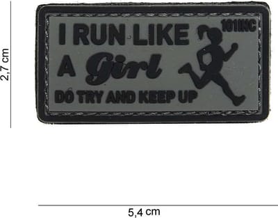 101 Inc Embleem 3D Pvc I Run Like Grijs 14061