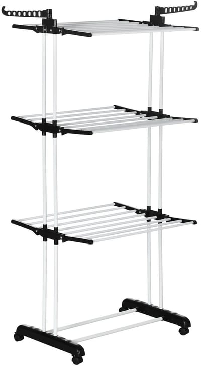 Innovastore Droogrek - Wasrek - Droogtoren - Droogrek inklapbaar - Kledingdroogrek - Binnen&Buiten - 70kg draagvermogen - Zilver