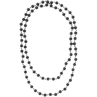 Behave – Lange kralen ketting – Zwart – 120 cm – Gelaagd