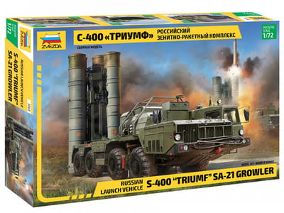 Zvezda Modelbouwpakket Militaire voertuigen - 5068 Russian launch vehicle S-400 «Triumf» SA-21 Growler Plastic - 1:72 - Modelbouw