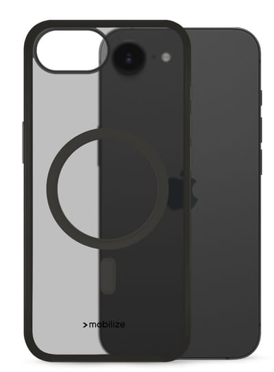 Mobilize Hoesje geschikt voor Apple iPhone 16e MagSafe Telefoonhoesje Hardcase | Mobilize Hybrid Pro Backcover Shockproof | Geschikt voor MagSafe | Geschikt voor Draadloos Opladen met Magnetische Ring | Geschikt voor MagSafe Case - Zwart