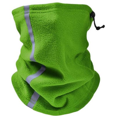 Winterfleece nekwarmer Reflecterende nekbeschermer Skiën Winddichte ski-halsbeschermer green