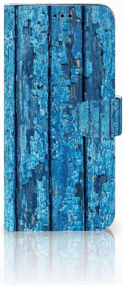 Samsung Galaxy S9 Plus Book Style Case Wood Blue