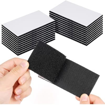 EXCITAT Klittenband - Klittenband zelfklevend - zelfklevende lus en haaktape - Voor bevestigen, organiseren, opbergen - 50 mm x 100 mm - 20 stuks