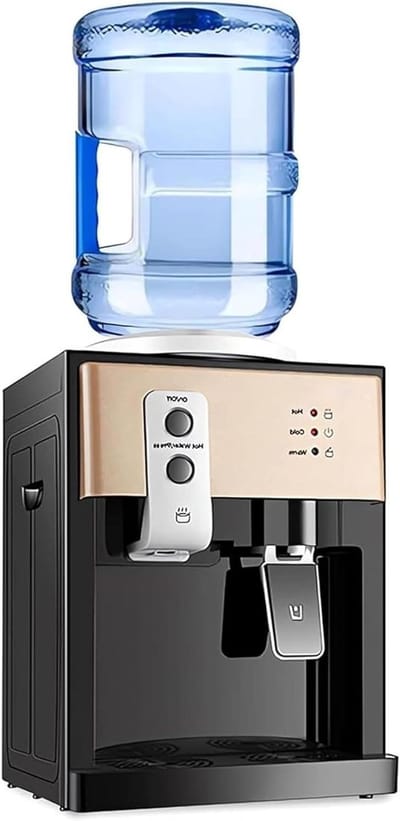 Waterkoeler - Waterdispenser - Direct Water Tappen - Warm en Koud - Past 18.9L Fles - Champagne