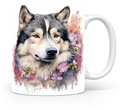 Mok Malamute Beker voor koffie of tas voor thee, cadeau voor dierenliefhebbers, moeder, vader, collega, vriend, vriendin, kantoor, opa, oma, hond, kerst, sinterklaas, verjaardag