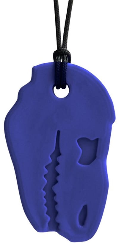 ARK Therapeutic kauwketting T-Rex sensorisch speelgoed donkerblauw.
