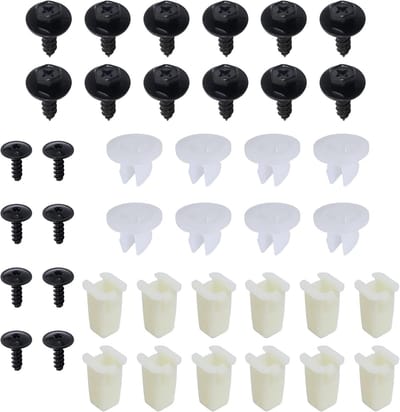 Dailygoods- Bevestigingsclip set 40 stuks - Kunststof/Metalen Ringen - Schroeven - Auto Clips - Compatibel met Ford MK6 2002-2008 - Hoogwaardig en Slijtvast - Autoclips