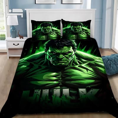 Dekbedovertrek Kussensloop Beddengoedset Film De Hulks Volwassene Jongen Meisje Slaapkamerdecoratie Kinderen Cadeau Eenpersoons Tweepersoons Groot Formaat 140x210cm 2pcs