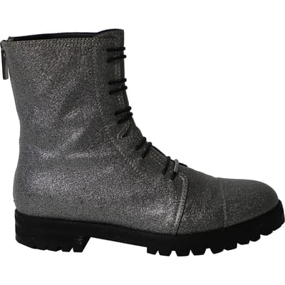 Jimmy Choo Glitterschoenen in Zilver Polyester