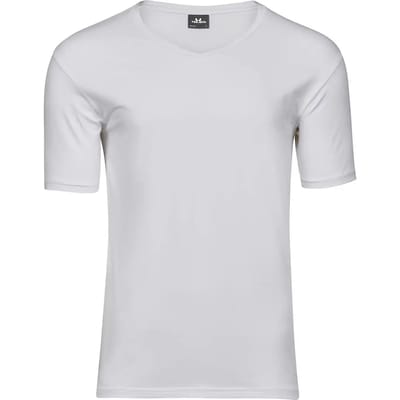 Tee Jays - Stretch V-Hals T-shirt - White maat 3XL