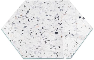 Tulup Kachel Vloerplaat - Steenpatroon met deeltjes Plaat Voor Onder Houtkachel - 40 cm x 36,6 cm - Wit Vloerplaat Openhaard - Rechthoek Kachel Vloerplaat - Vloerplaat Voor Houtkachel - Onderplaat Kachel - Vloerplaat Voor Kachel