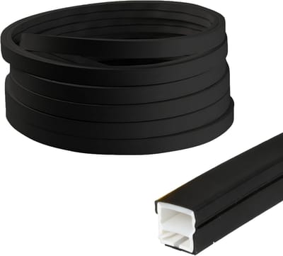 Siliconen Ledprofiel - Flexibel Lichtkanaal - Verlichtingsprojecten - Ultraslank Onzichtbaar - 12 x 12 mm - Zwart