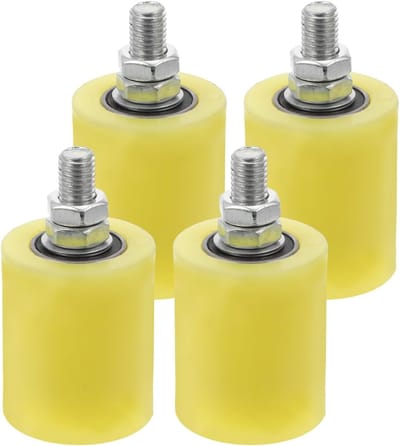 4 Stuks Elektrische Deur Pulley Rollen - Robuuste Deurrollers voor Schuifpoorten en Toegangssystemen met Lager en Accessoires