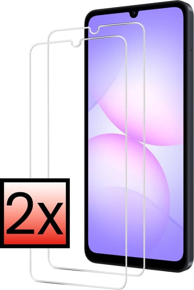 Screenprotector - 2 Stuks - Geschikt voor Samsung Galaxy A07 - Extra Sterk - Beschermglas - Gehard Glas - Tempered Glass - Screen Protector - Bescherm Cover