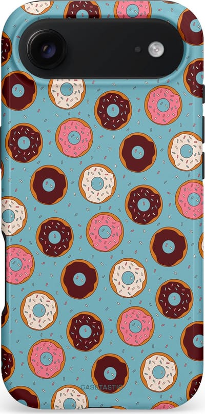 Casetastic hoesje geschikt voor Apple iPhone Air - MagSafe - Dubbellaagse bescherming - Donut Dromen - Fashion Case - Lichtblauw Bruin Bordeaux Saliegroen