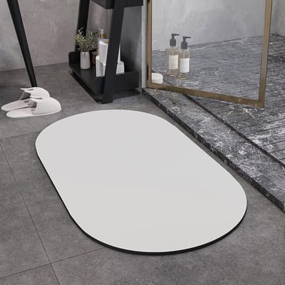 Effen Kleur Diatomeeënaarde Vloermatten Kunnen Gewassen Worden Badkamer Antislip Matten Badkamerdeur Absorberende Matten 50 * 80cm