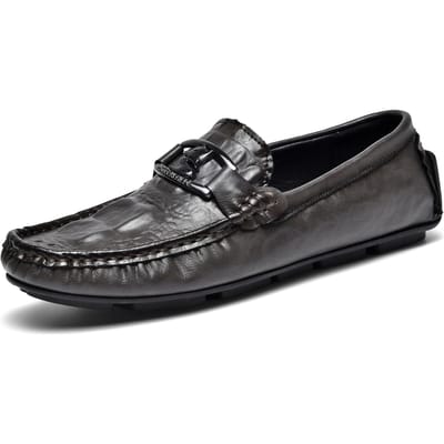 Luierschoenen Brits Casual Herenschoenen Leer Echt Leer 45 gray