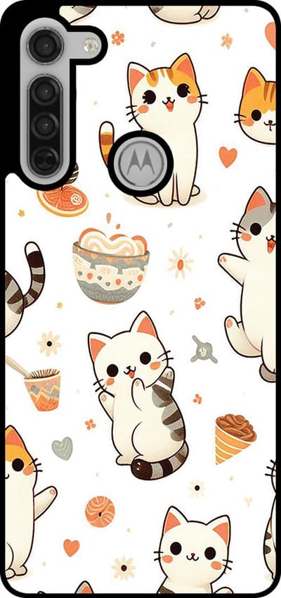 Smartphonica Telefoonhoesje Geschikt voor Motorola Moto G8 met katten opdruk - TPU backcover case cat design geschikt voor Motorola Moto G8