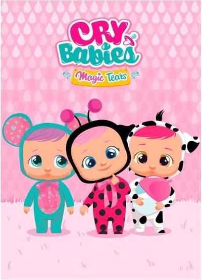 Cry Babies fleece deken - roze - Crybabies Magic Tears plaid - 100 x 140 cm.
