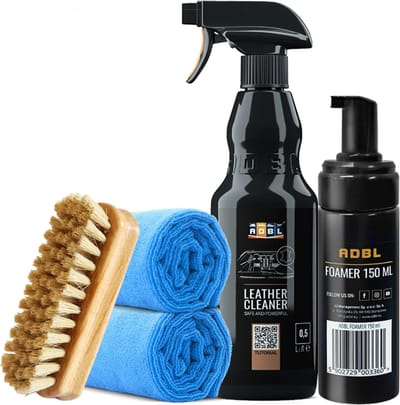 ADBL - Leer reiniger set - Leder onderhoud auto - Leer reiniger meubels - Leer onderhoud - Leather Cleaner
