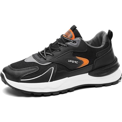 Studentensportschoenen Vier Seizoenen antislip zachte zool ademend casual sportschoenen heren outdoor hardloopschoenen heren sneakers 44 black