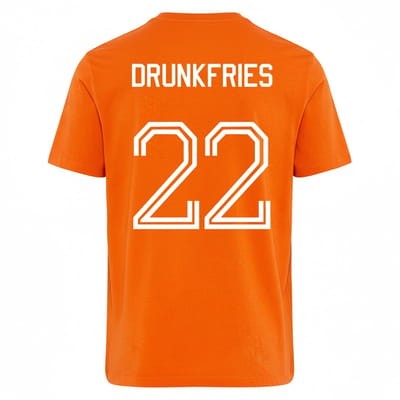 Oranje WK-EK T-shirt Drunkfries XS