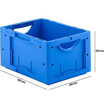Eurobox serie LTB 4220, van PP, inhoud 19,8 l, zonder deksel, blauw