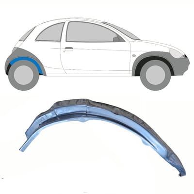 Binnen reparatiepaneel achterste spatbord voor Ford KA 1996-2008 / Rechts