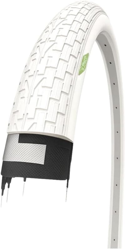 Witte Fietsband - 20 inch band Kinderband - Fietsen op straat - Symmetrisch loopvlak - 20 x 195 (50-406) - Wit
