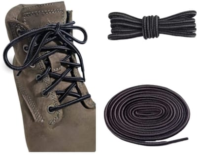 Wandel-/Bergschoen schoenveters Zwart grijs - Ronde Outdoor/ sport schoenen veters- dikte 5 MM- Lengte 130 CM| Bergschoenen| werkschoenen