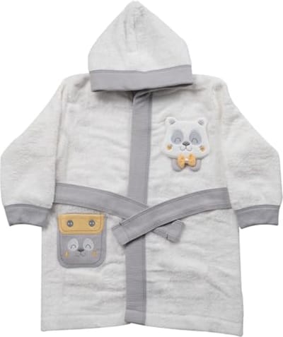 3-delig Badjasset voor Kinderen en Baby's - Katoenen Badjas, Handdoek en Pantoffels voor 0-24 Maanden