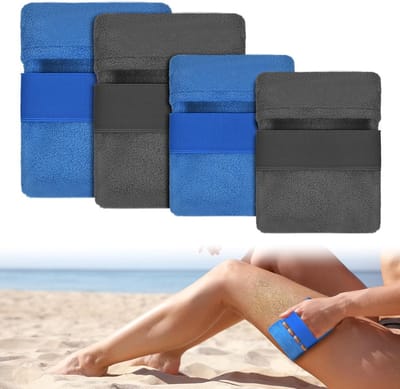 4 stuks zandverwijderingszakken voor het strand, draagbare zandzeef zandverwijderaar, herbruikbare zand afveeghandschoen accessoires voor vakantie camping, outdoor surfen, zomer strandfeest