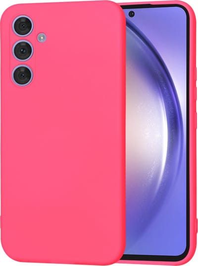 Hoesje geschikt voor Samsung Galaxy A54 - Techsuit Soft Flex Silicone Back Cover - Hot Pink