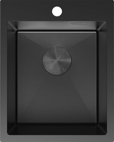 Mexen Solix stalen spoelbak 1-komorige 400 x 500 , zwart - 6406401000-70