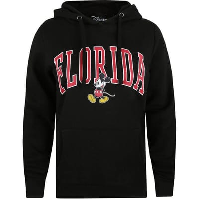 Disney Dames/dames Florida Mickey Mouse Varsity Hoodie (Zwart)